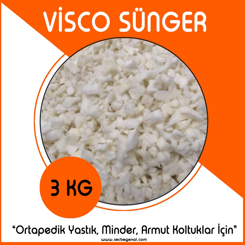 Secbegenal Visco Kırpıntı Sünger Yatak ve Yastık Dolum Malzemesi