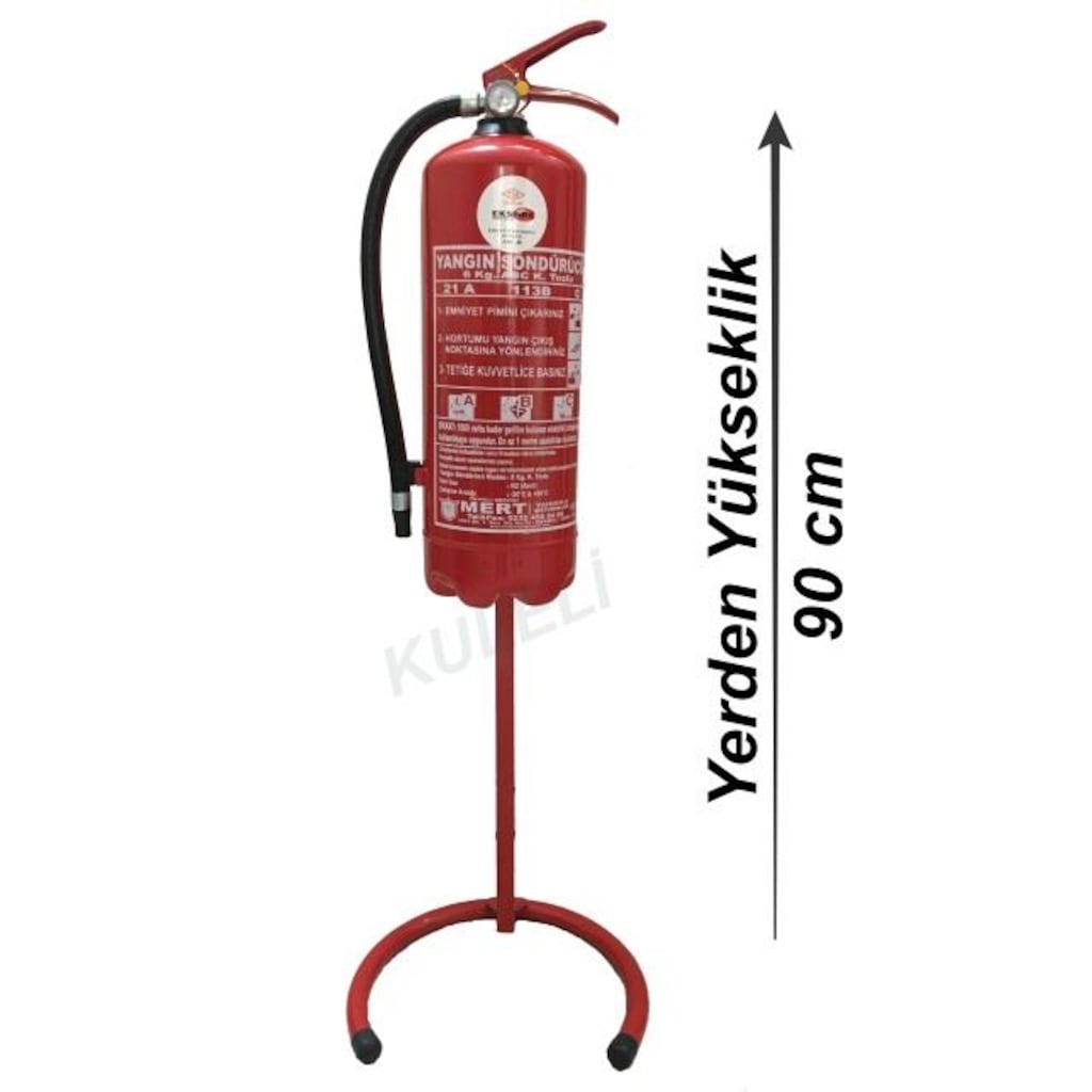 Ayaklı Yangın Söndürme Tüpü Askısı YSC Askısı 6 Kg Kırmızı Fiyatları ve