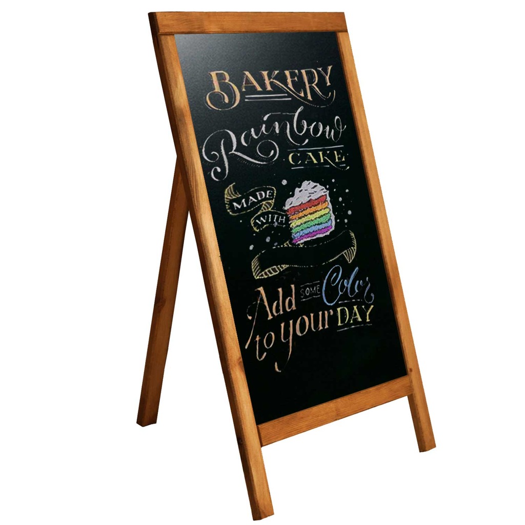 Ayaklı Yazı Tahtası, Menü Tahtası, Dekoratif Kara Tahta Tek Taraf