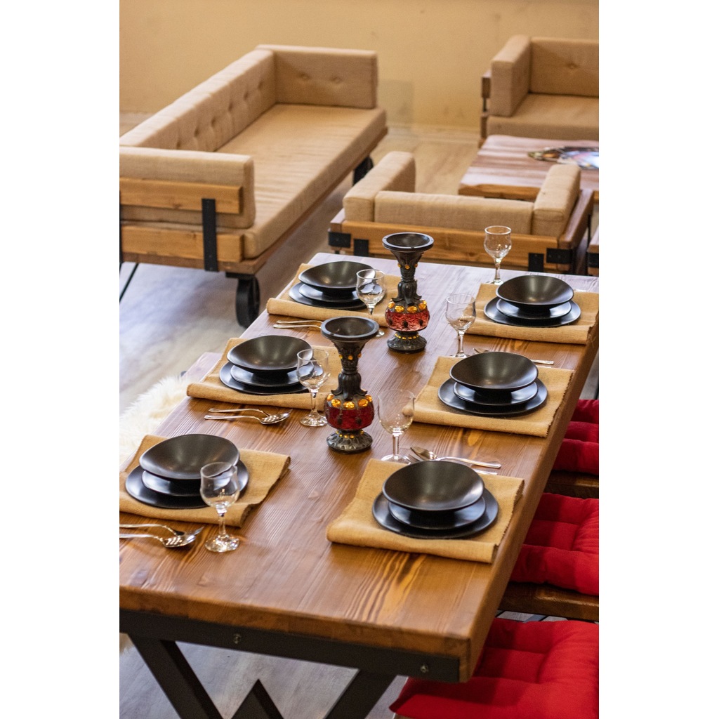 Kütük Yemek Masası Takımı