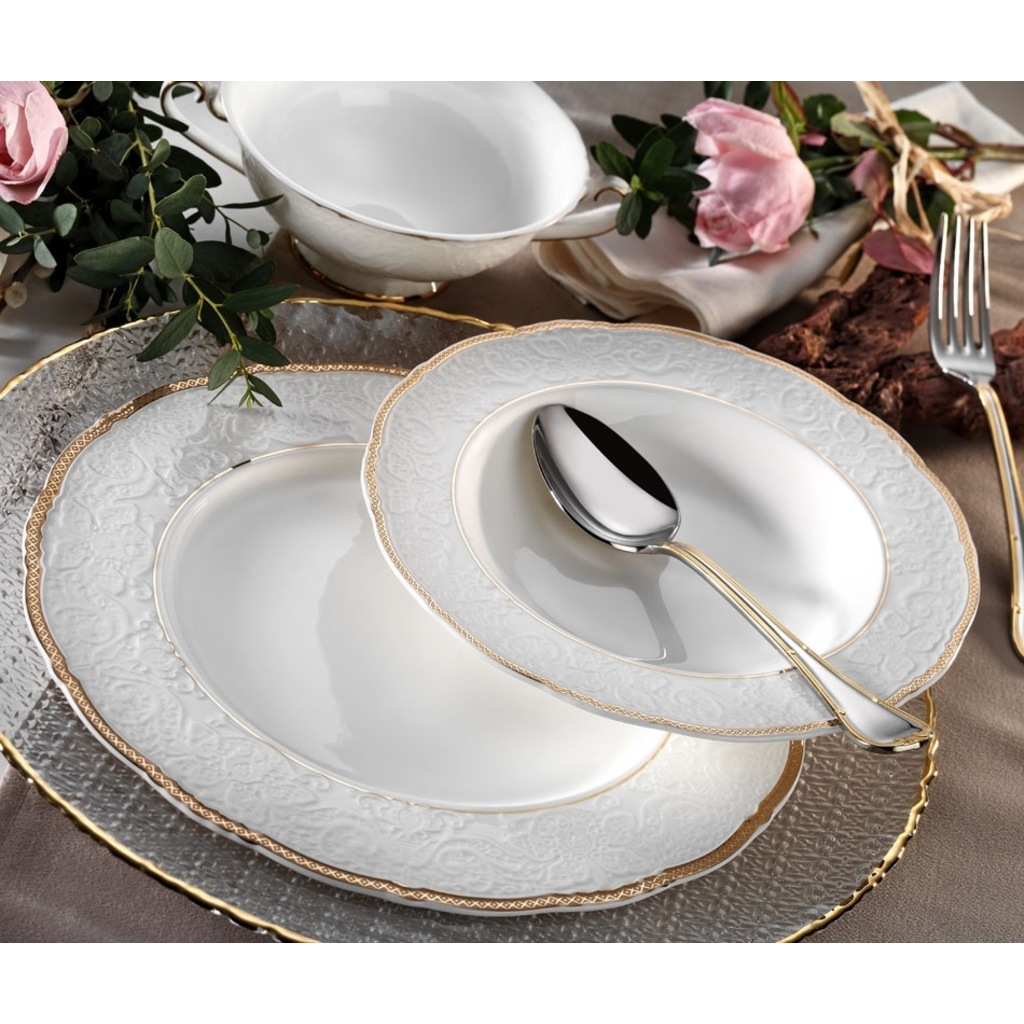 ARYILDIZ 30036 PRESTIGE BONE PORSELEN 84 PARÇA YEMEK TAKIMI