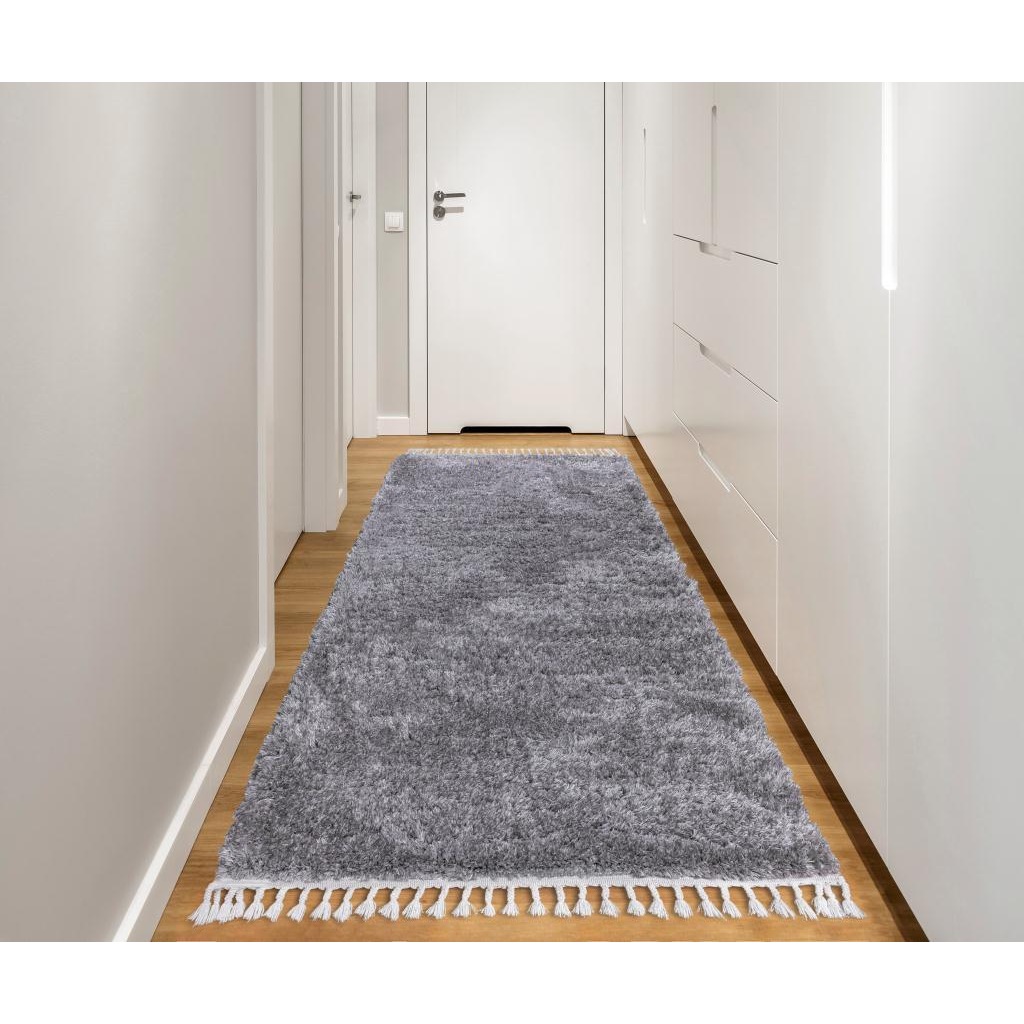 Ponciko Duz Renk Acik Gri Shaggy Hali 80 X 150 Cm Fiyati