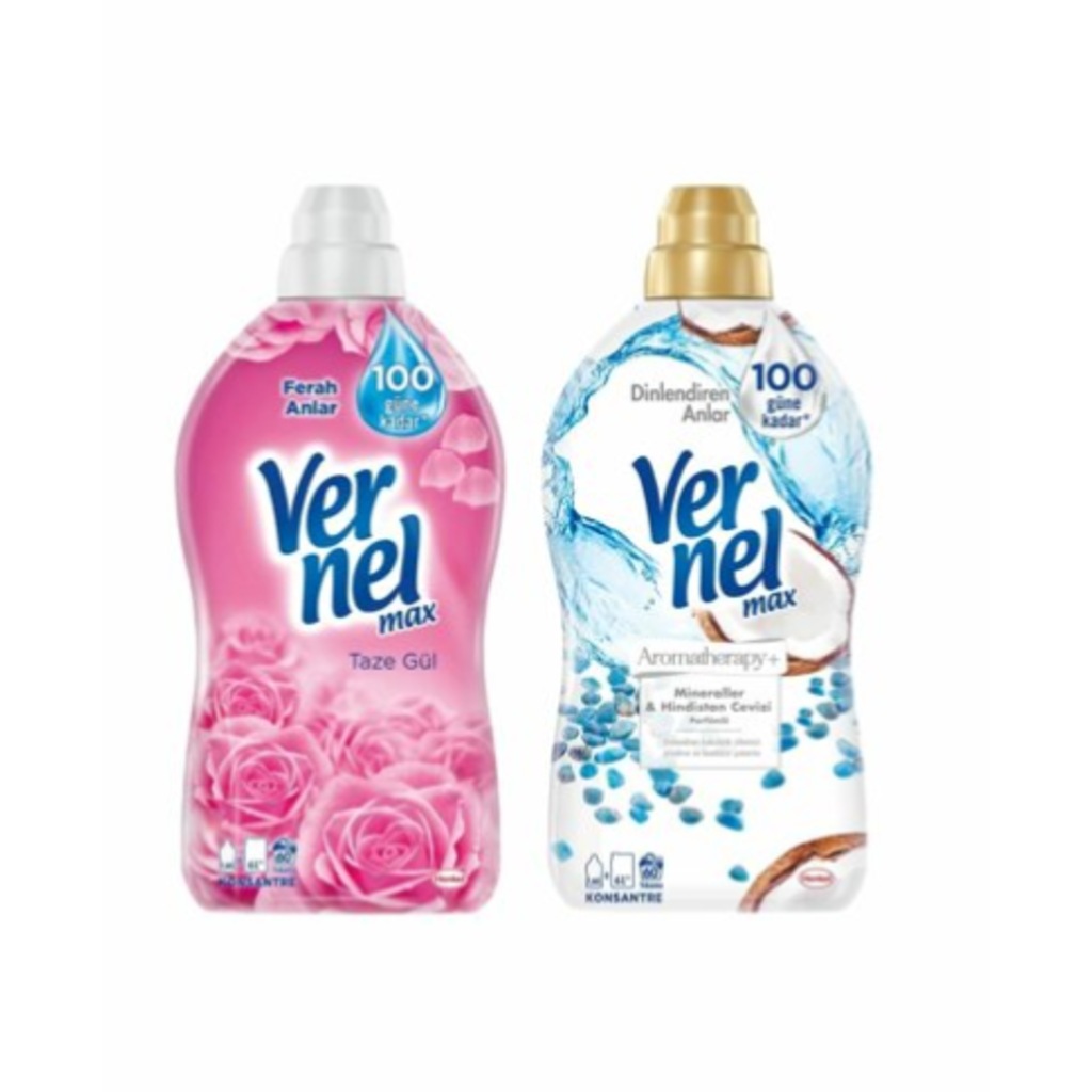 Vernel Max Konsantre Yumuşatıcı Gül+Hindistan Cevizi 1440 ML