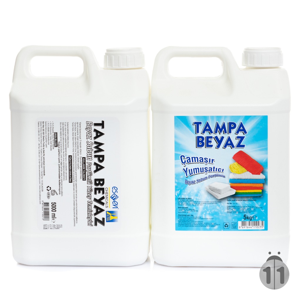 Tampa 5 Lt Beyaz Sabun Kokulu Yüzey Temizleyici Ve Yumuşatıcı Set