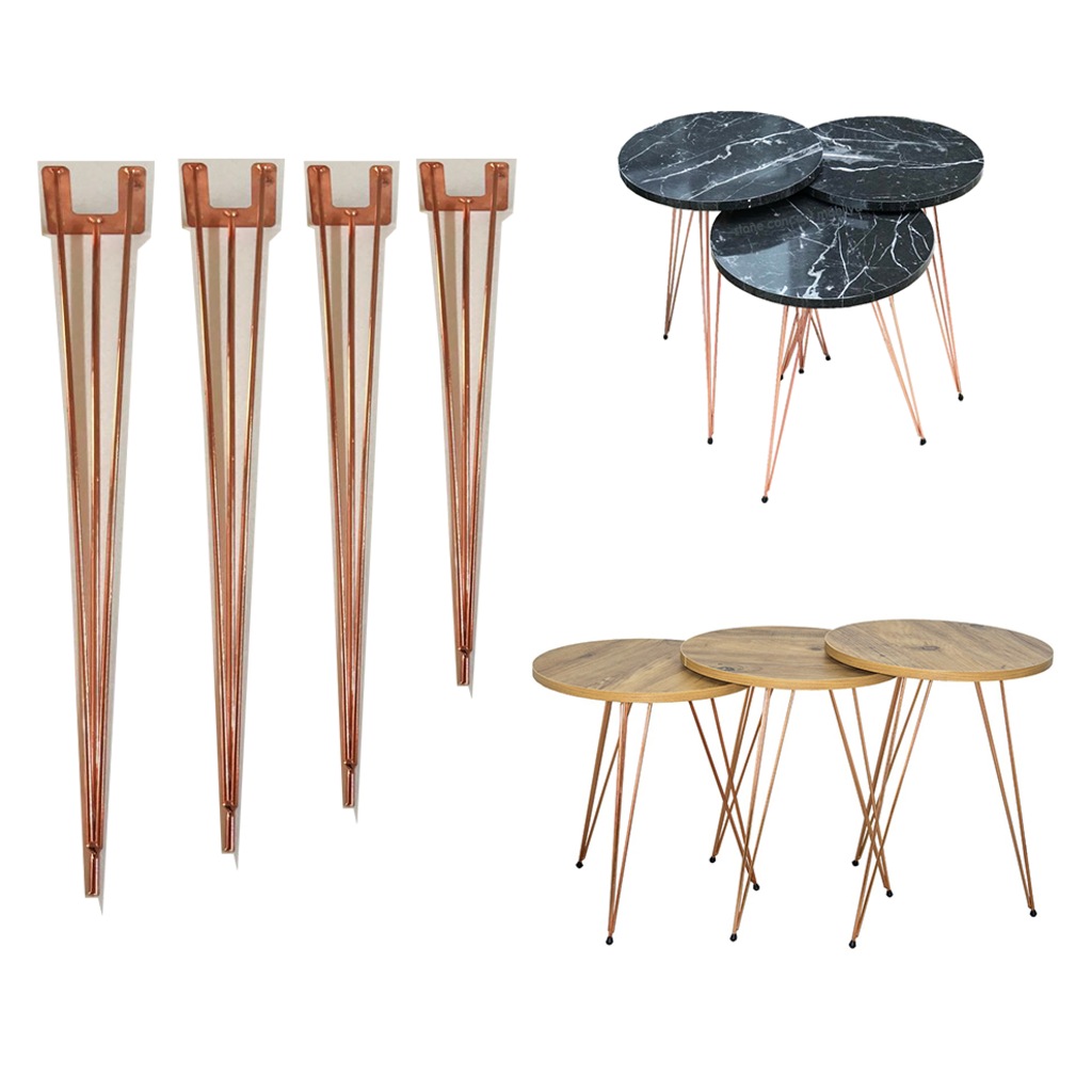 Metal Boyalı Sehpa Ayağı Zigon Ayak Orta Sehpa Ayağı Bakır