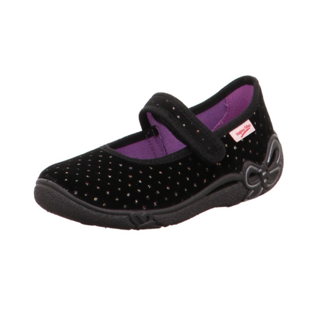 Superfit 00287-00 Ev Ayakkabı Siyah Kadife