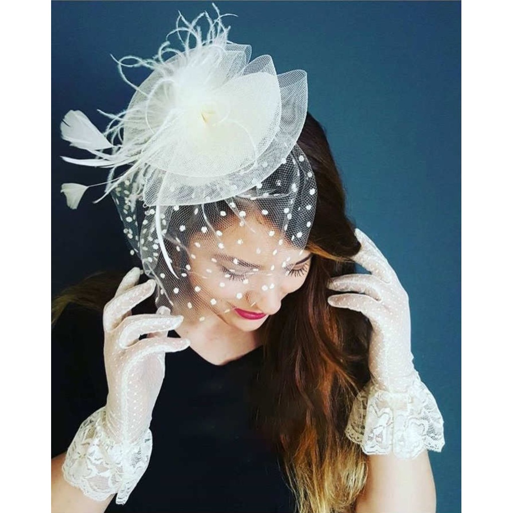 Nikah Kepi Nikah Şapkası Düğün Şapkası Vualet Toka Gelin Kepi