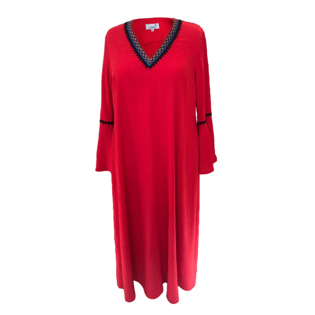 Satin Al 2018 Bahar Yeni Trend Buyuleyici Uzun Dantel Kollu Pileli Sifon Uzun Kirmizi Maxi Parti Elbise Balo Elbise Tl162 77 Dhgate Comda