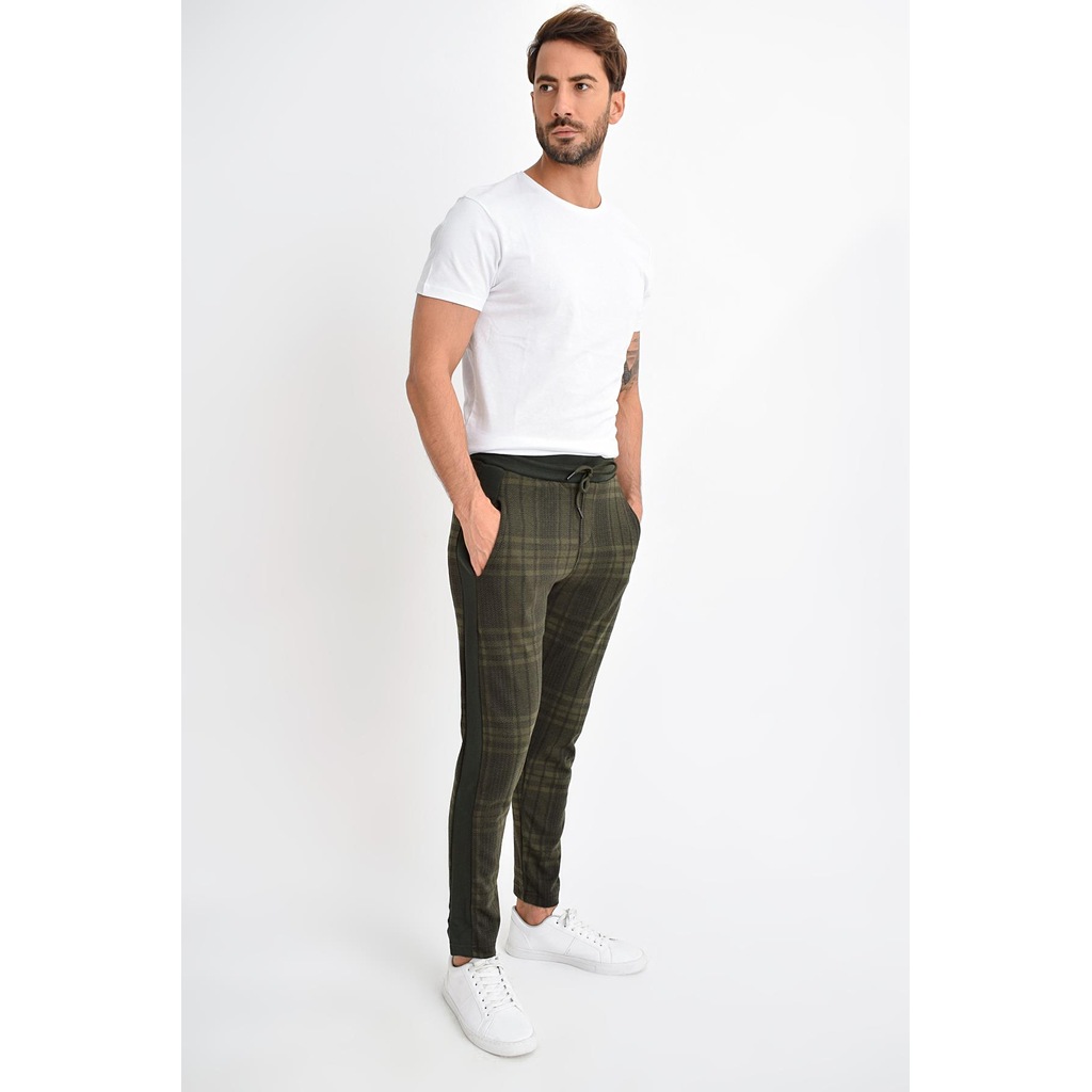 Trendyol Man Siyah Erkek Yani Beyaz Seritli Esofman Alti Tmnss19se0013 Trendyol
