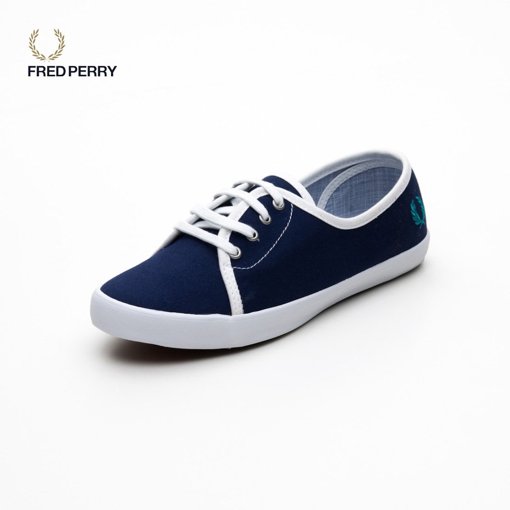 Fred Perry LACİVERT Kadın Keten Ayakkabı B4189W-D350 BELL CANVAS