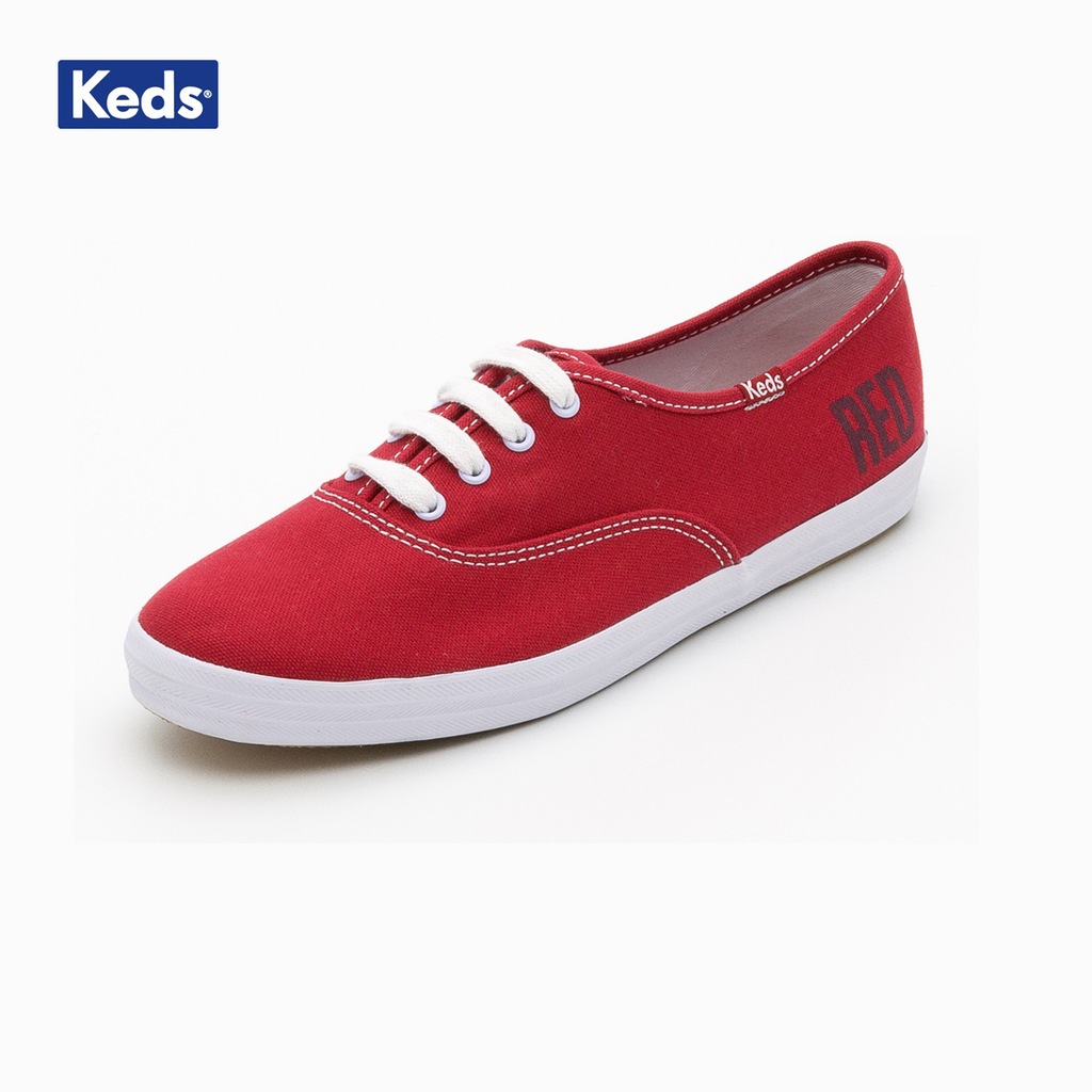 Keds KIRMIZI Kadın Keten Ayakkabı WF48442 CH TS RED