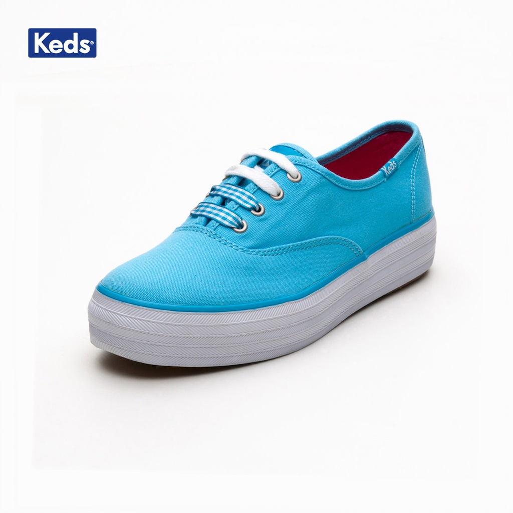 Keds MAVİ Kadın Keten Ayakkabı WF49949 TRIPLE SKY BLUE