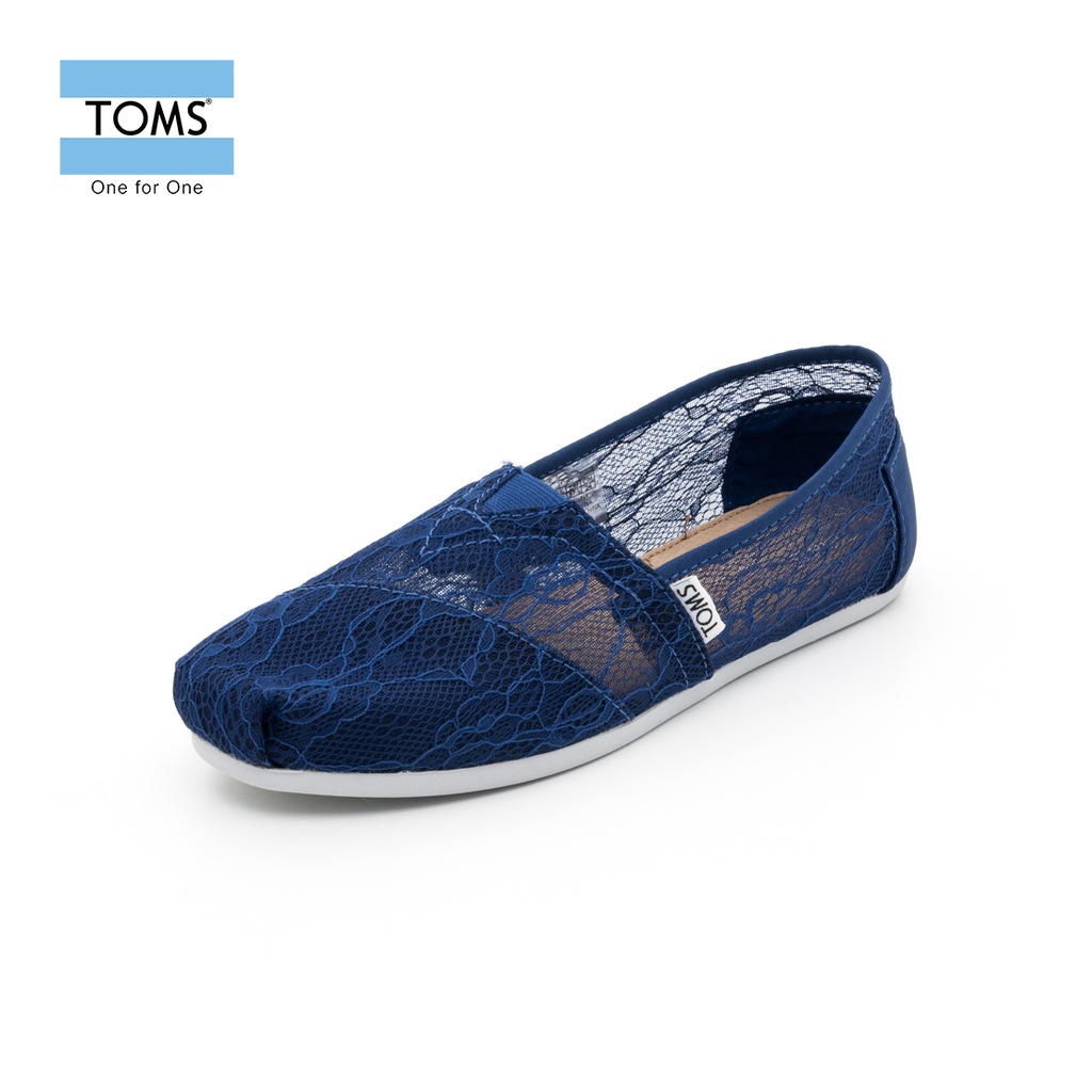 Toms LACİVERT Kadın Slip On / Bağcıksız 10004971 INK LACE WM CLS