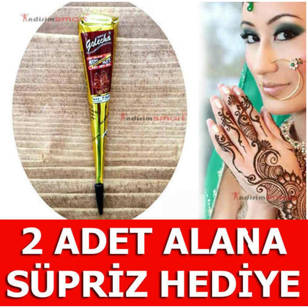 Golecha Hint Kınası Geçici Dövme El Ayak Süsleme Şablon ...