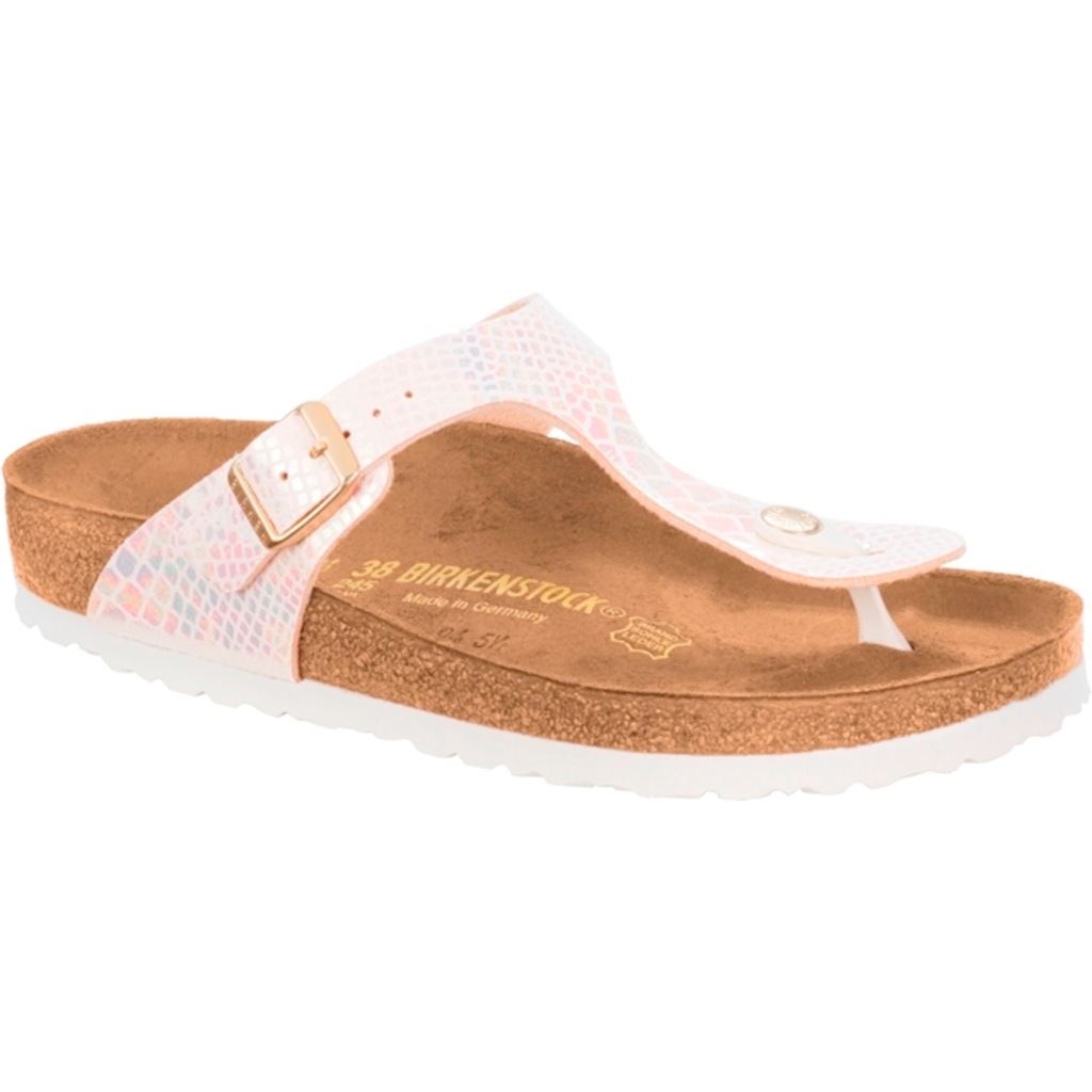 Birkenstock Gizeh Mantar 847431 Kadın Terlik Shiny Snake Cream