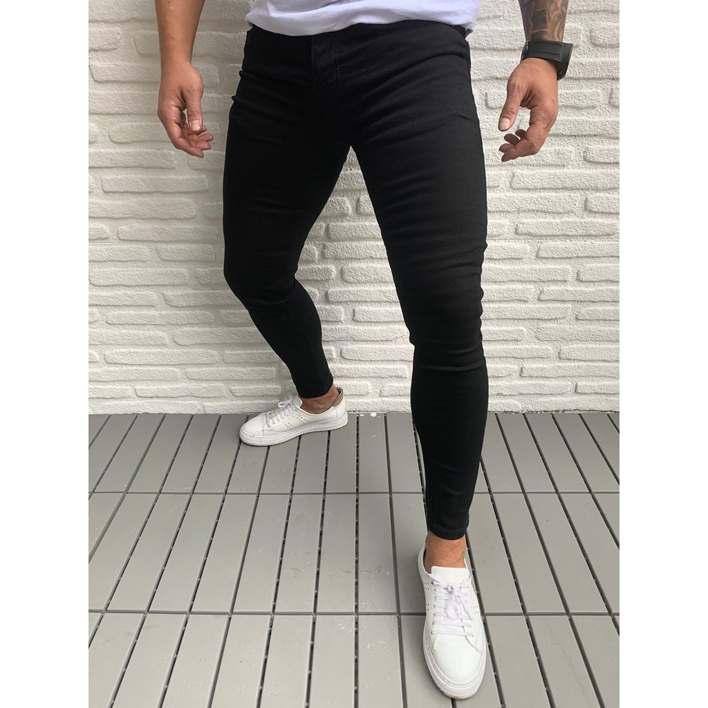 Denim Likralı Düz Siyah Skiny Kot Pantolon