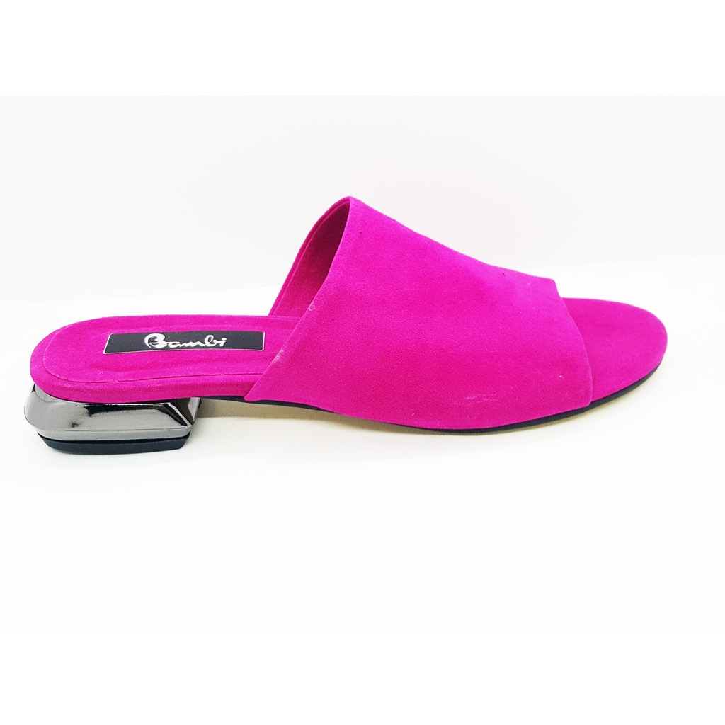 Siyah Aynalı Topuklu Süet Rahat Kalıp Kadın Günlük Ev Terlik