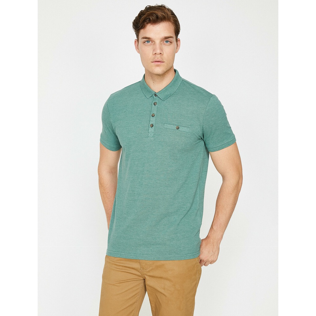 Mor Erkek Polo Yaka Kisa Kollu Slim Fit Basic Tisort 0yam12133lk335 Koton