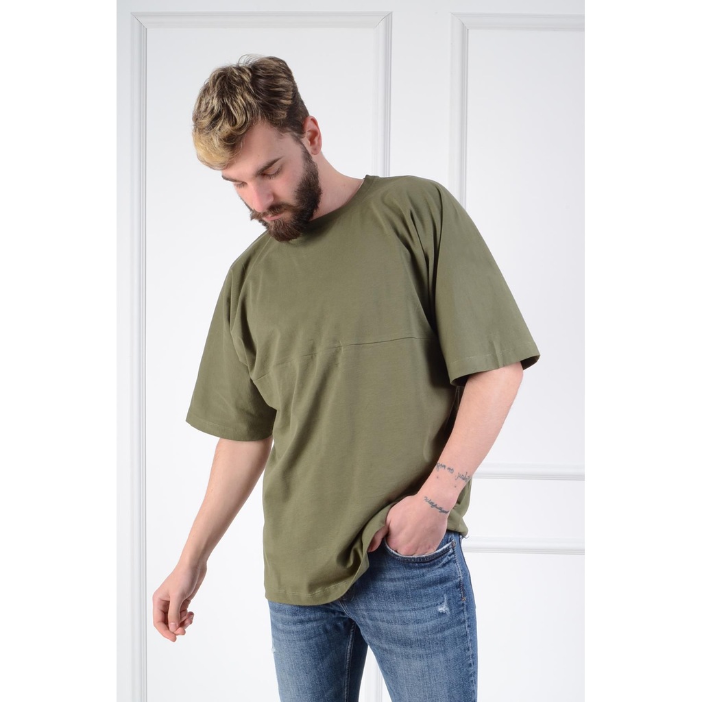 Erkek Oversize Basic Kirmizi T Shirt 40230