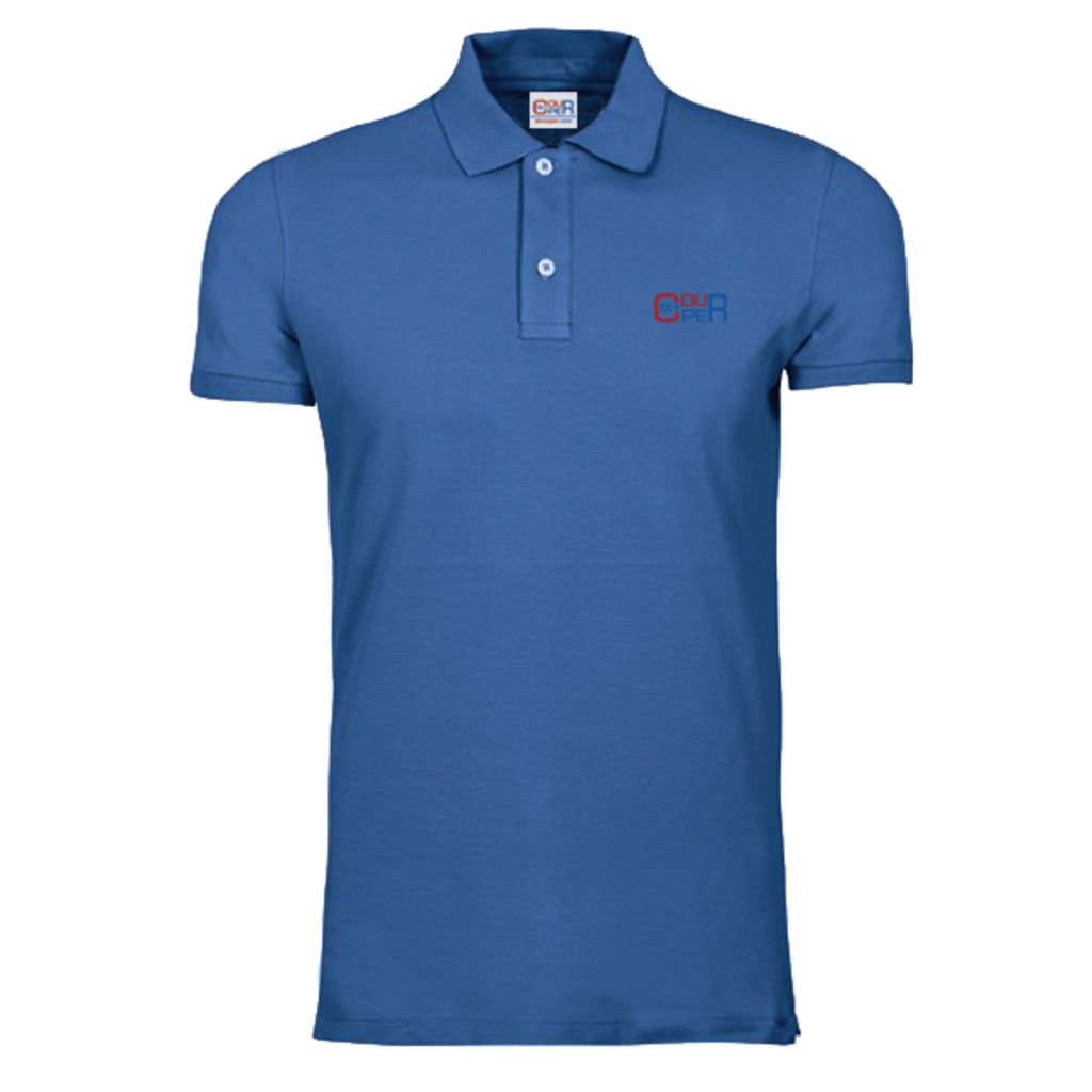 St Couper Saks Mavi Polo Yaka Erkek T-shirt