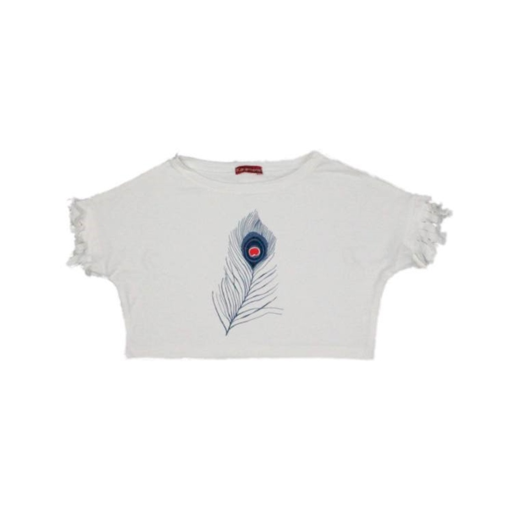 Karamela Kız Çocuk Kolu Püsküllü T-shirt