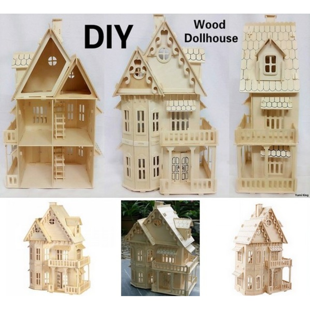 İdeal 3d Büyük Ahşap Maket Gotik Ev 3d Yalı Maket Ev Dekoratif Ya