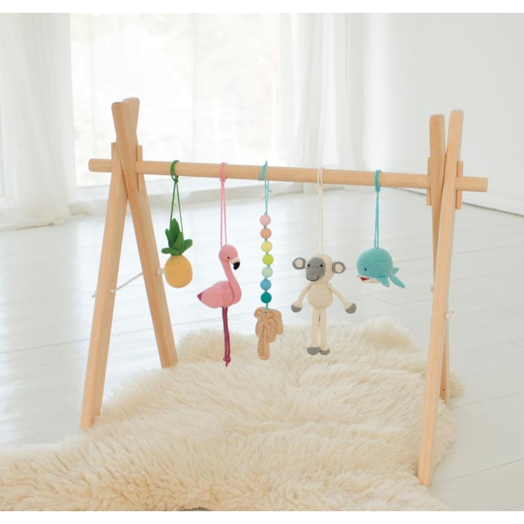 Katre Dizayn Doğal Ahşap Bebek Egzersiz Aleti Oyun Alanı