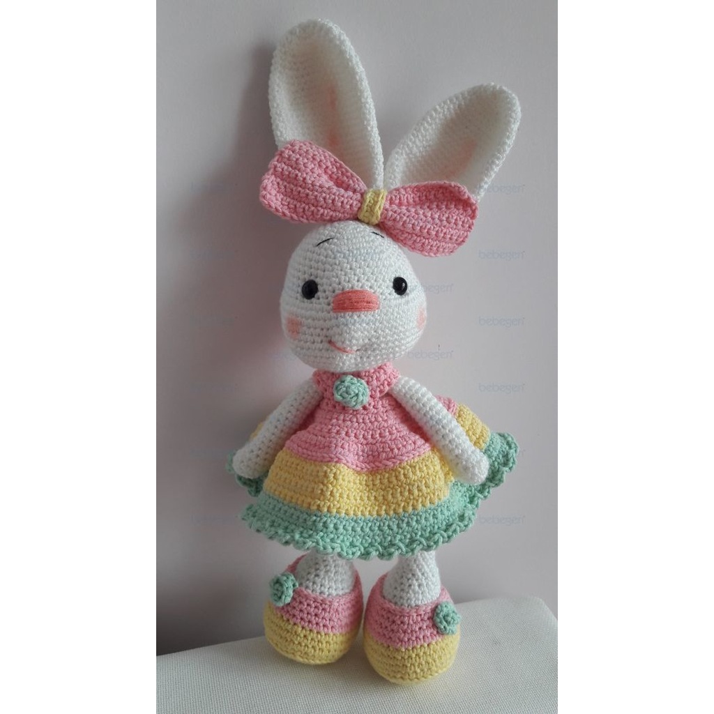 Organik Kız Örgü Amigurumi Oyuncak Bebek