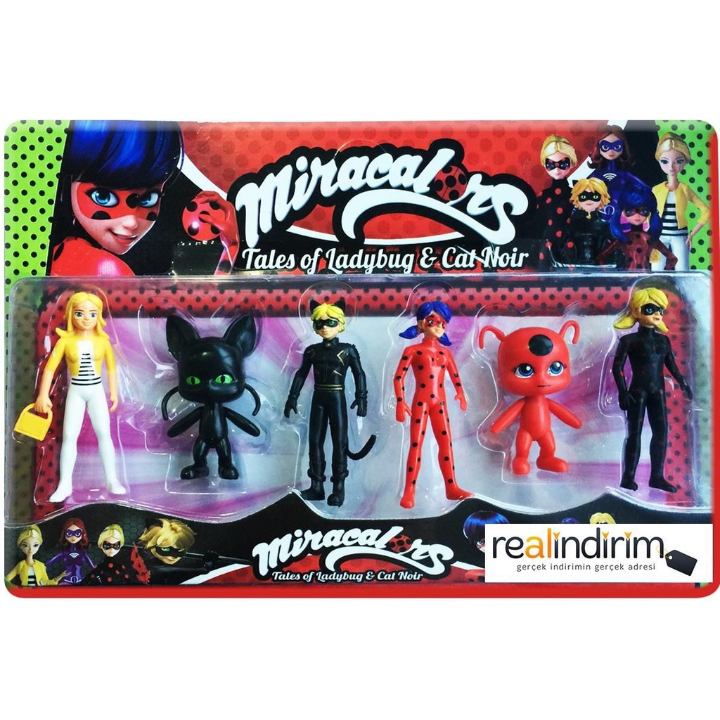 Mucize Oyuncak Uğur Böceği Ve Kara Kedi Miraculous 6�lı Figürleri