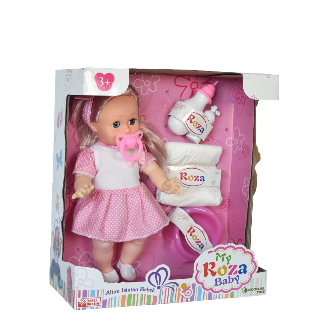 Altını Islatan Masal Anlatan Biberon Ve Emzikli 32 Cm Roza