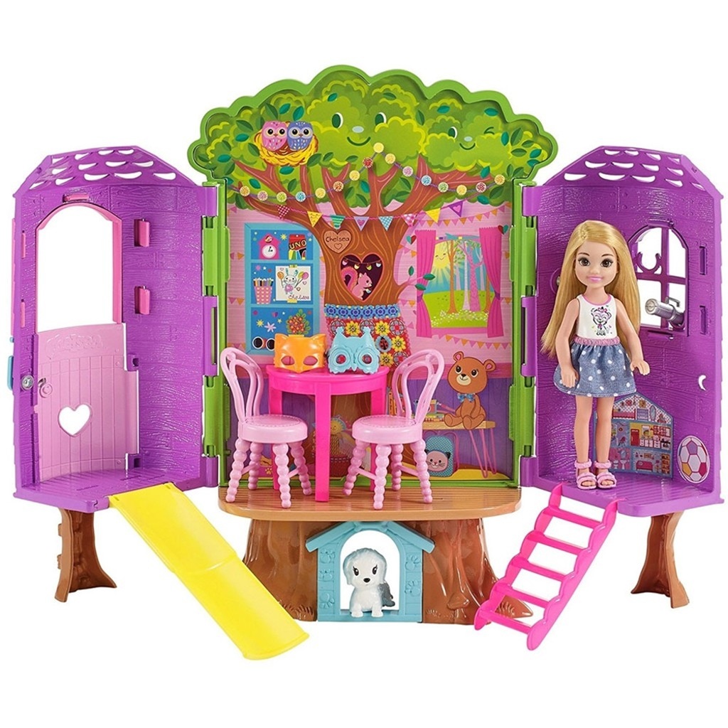Barbie Chelsea Ağaç Evi Oyuncak Bebek Barbie Bebek Evi Kız Kardeş