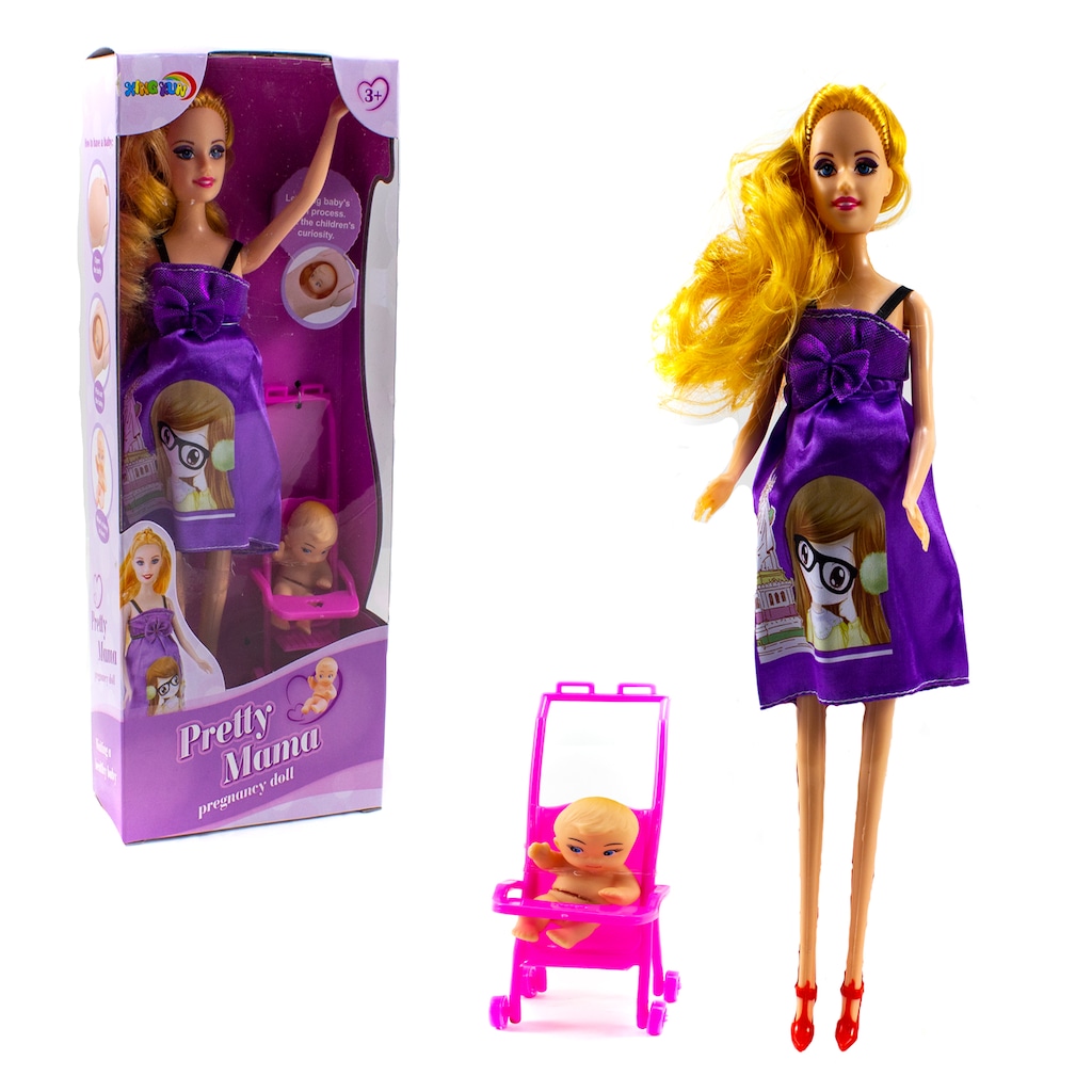  Barbie  Hamile  Bebek Mor Pusetli 30 Cm Fiyatlar ve zellikleri