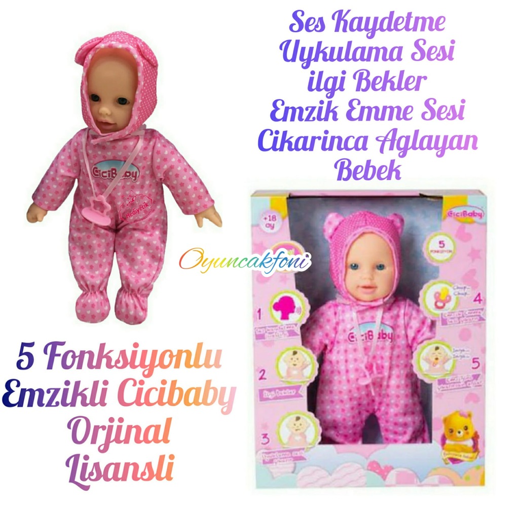 CiciBaby Emzikli Bebek Ağlayan Oyuncak Bebeğim 5 Fonksiyonlu Fiyatları