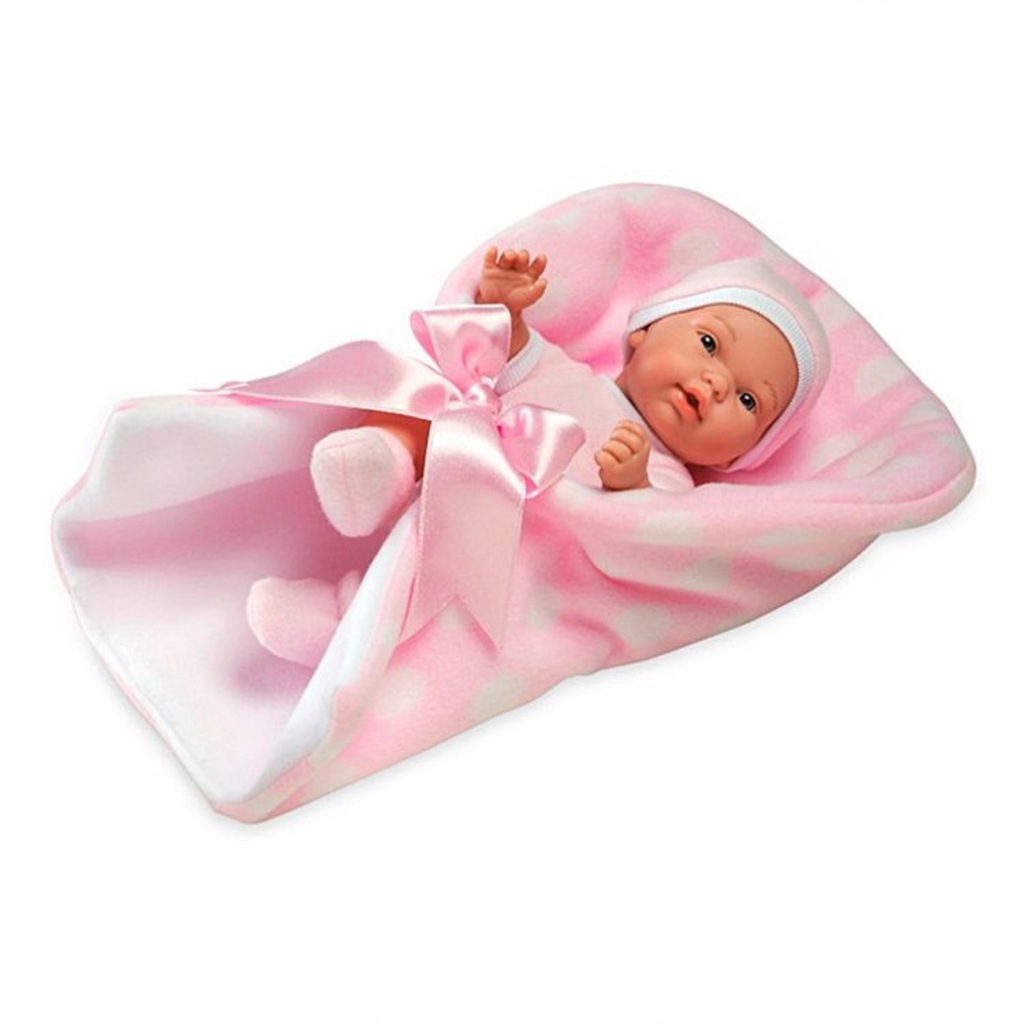 Gerçekçi Tenli Elegance Pembe Elbiseli Oyuncak Et Bebek 26