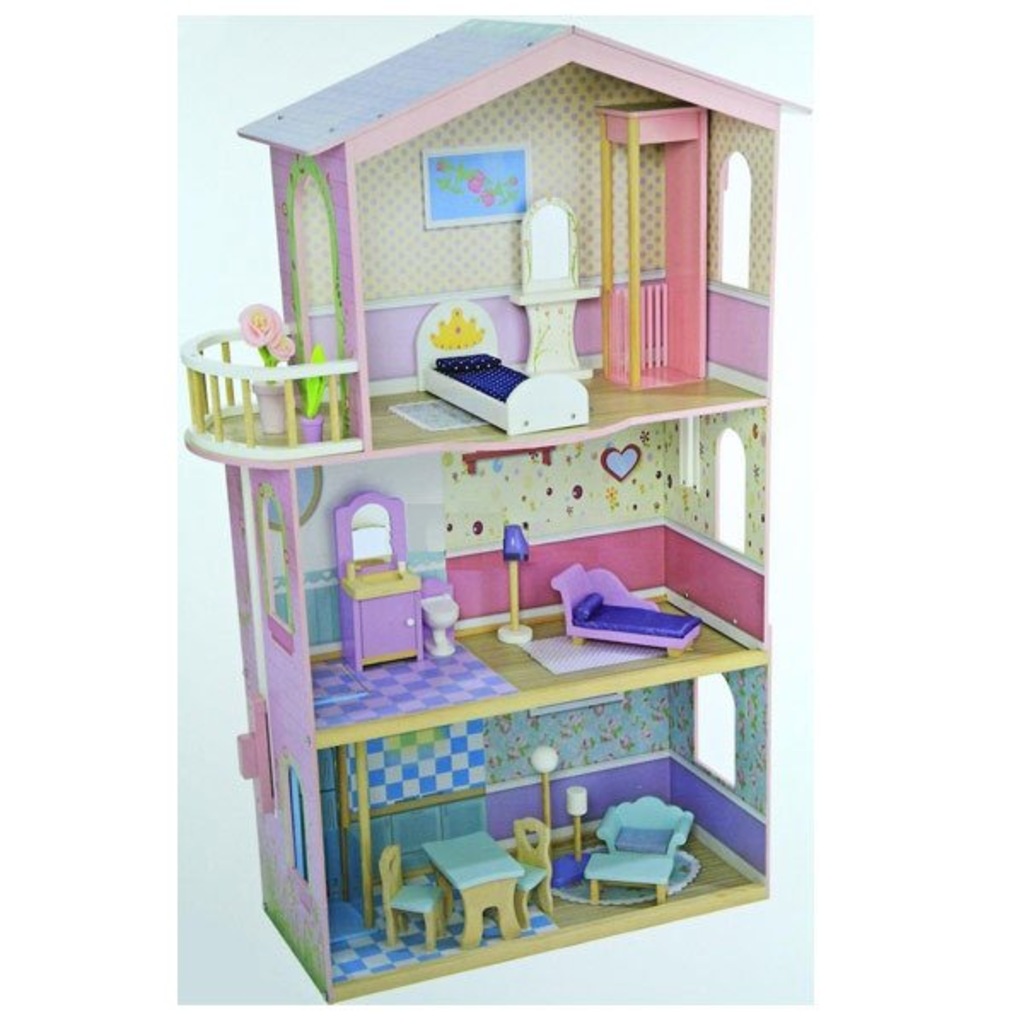 OYUNCAK 3491 EĞİTİCİ AHŞAP BEBEK EVİ 3 KATLI 8694359009139 Fiyatları ve