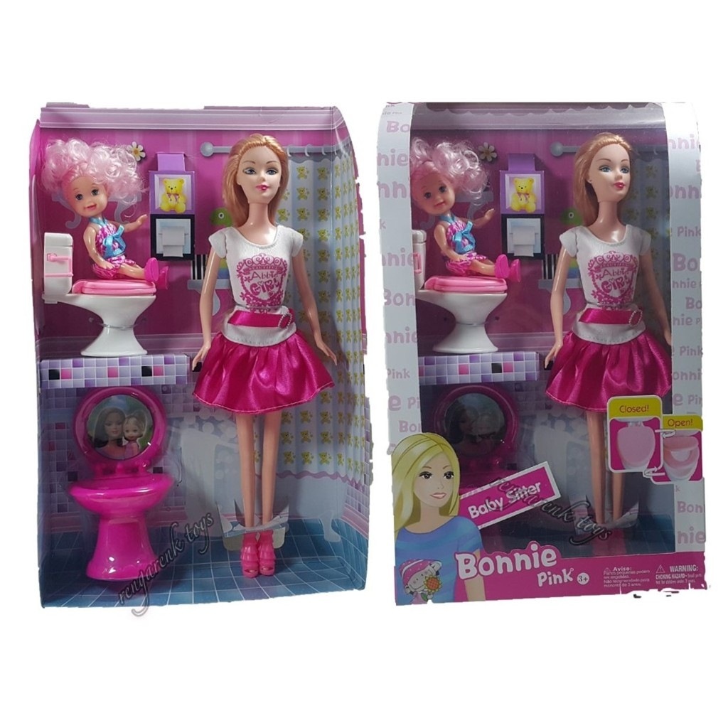 Oyuncak Et Bebek Barbie Tarzda Bonie Tuvalet Egitimli Anne Kız