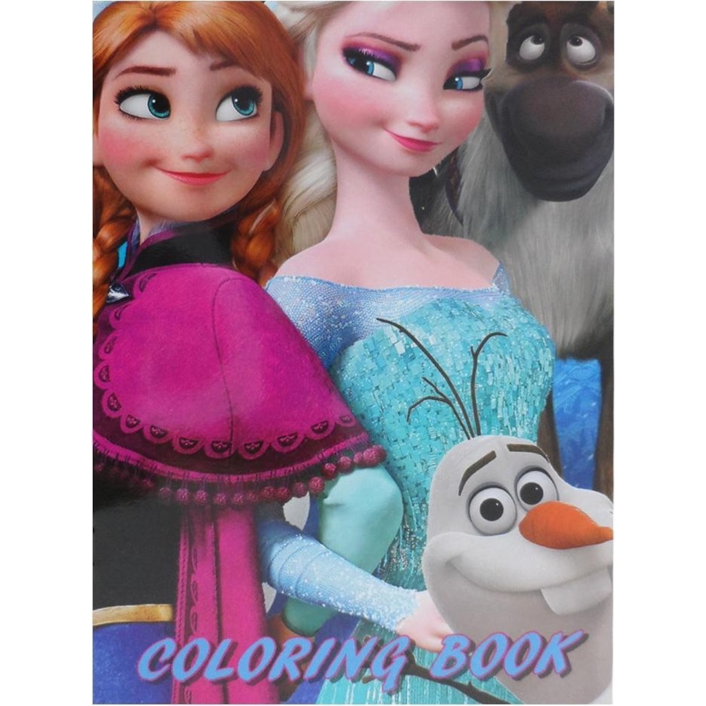 Lisansli Elsa Frozen Boyama Kitabi Sticer Maske B Kitabi