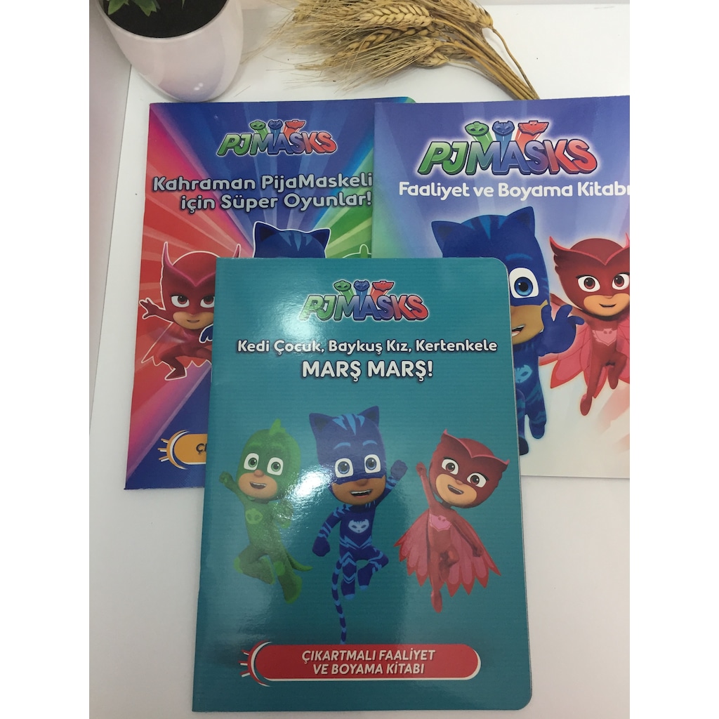 Pjmasks Pijamaskeliler 3lu Set Boyama Cikartmali Faaliyet N11 Com