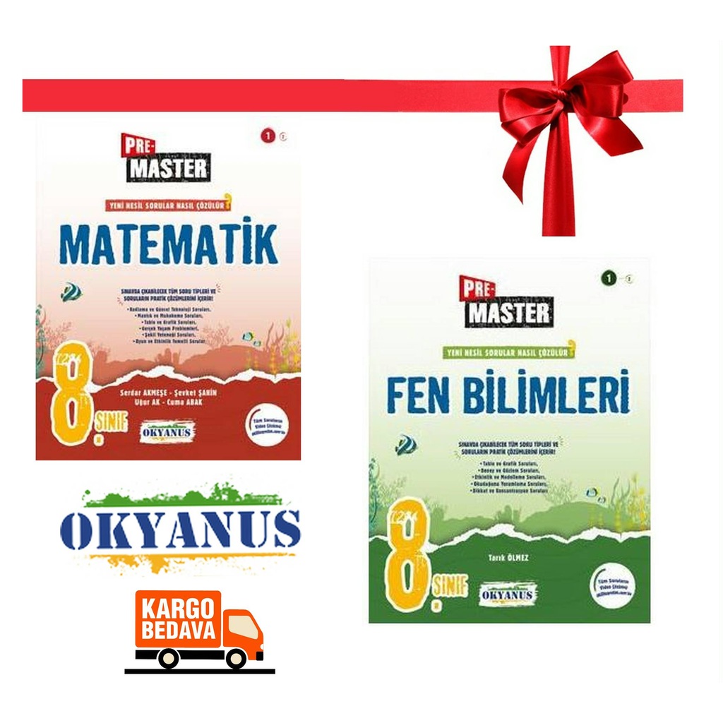 OKYANUS 8.Sınıf Premaster Pre Master Matematik Fen Soru Bankası S