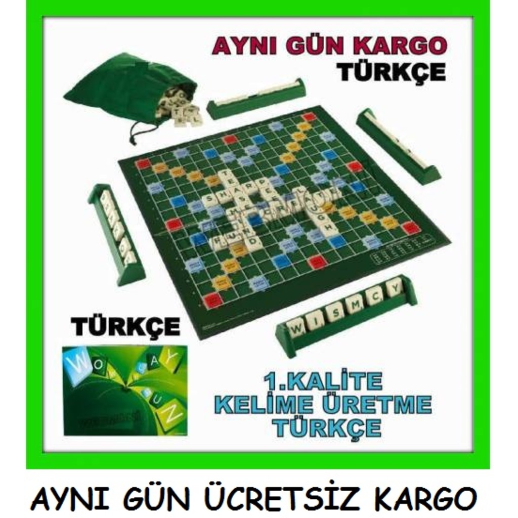 Kelime Üretme Oyunu Yerli Üretim Scrabble Kelime Avı TÜRKÇE