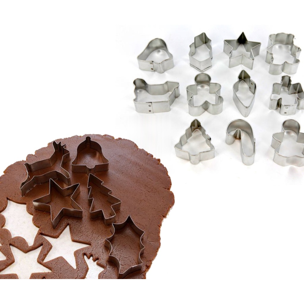 Çelik Kurabiye Kalıbı 12li - Şeker Hamuru Kek Silikon ...