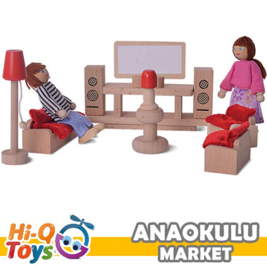 Mini Salon Seti Minyatür Ahşap Bebek Oyun Evi Eşyası Mini Salon Seti Minyatür Ahşap Bebek Oyun Evi Eşyası