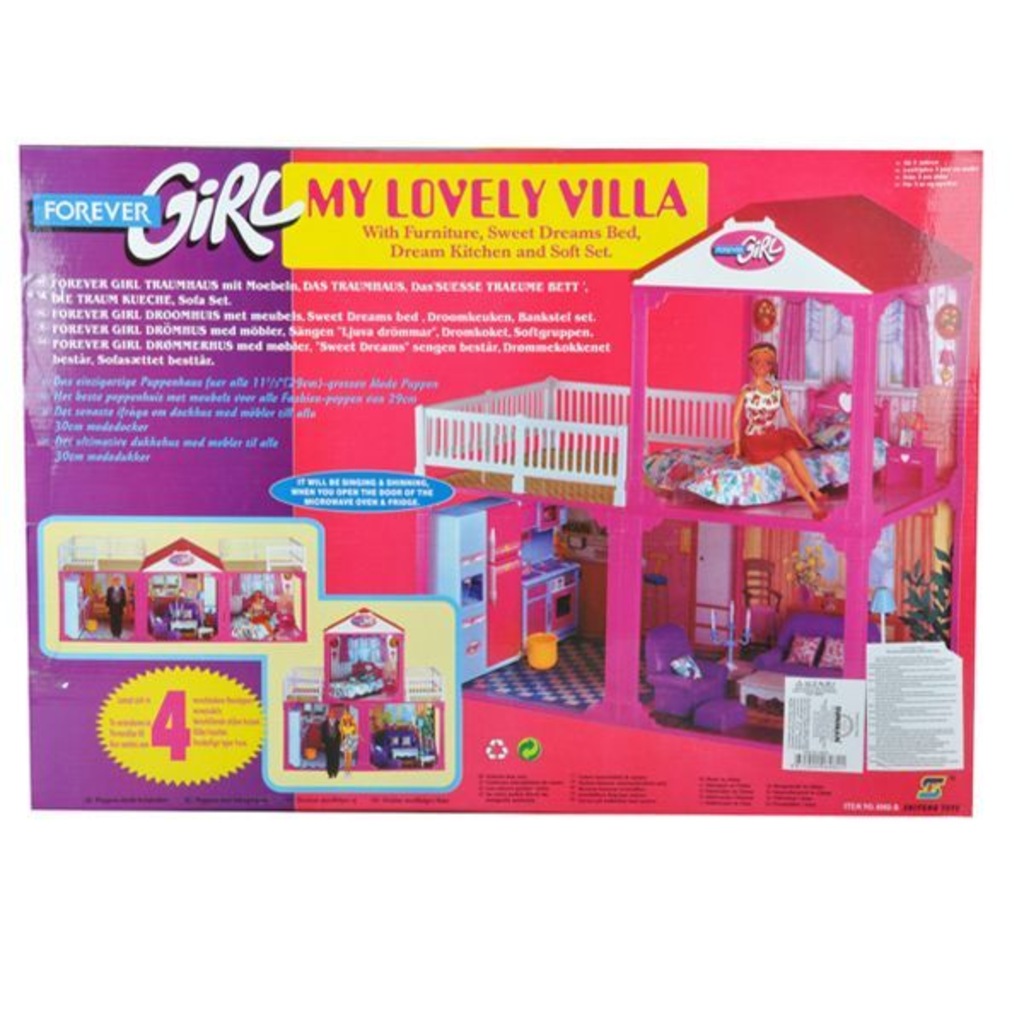 Oyuncak Ev Barbie Ev Tarzı Sunman 2 İki Katlı Odalı Villa