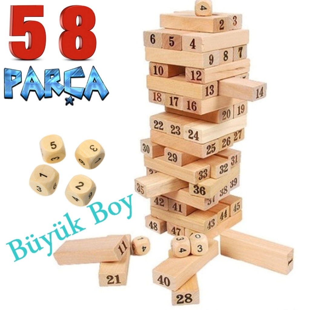 Jenga Denge Oyunu Dogal Toys 58 Parca Ahsap Jenga Fiyatlari Ve Ozellikleri