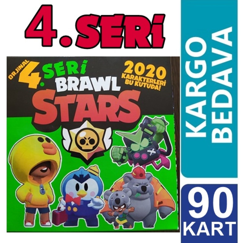BRAWL STARS 4. SERİ OYUN KARTLARI 30x3=90 KART AYNI GÜN KARGO