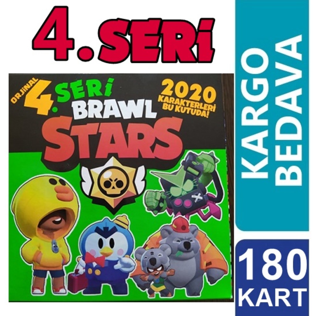 BRAWL STARS 4. SERİ OYUN KARTLARI - 60x3=180 KART -AYNI GÜN KARGO