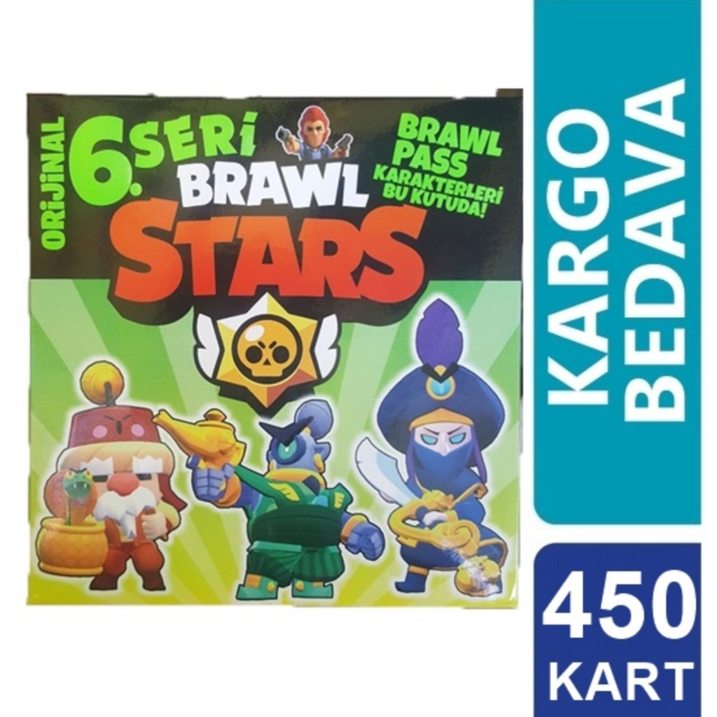 Brawl Stars 6. Seri Oyun Kartları 150 Paket 450 Kart ORJİNAL KUTU