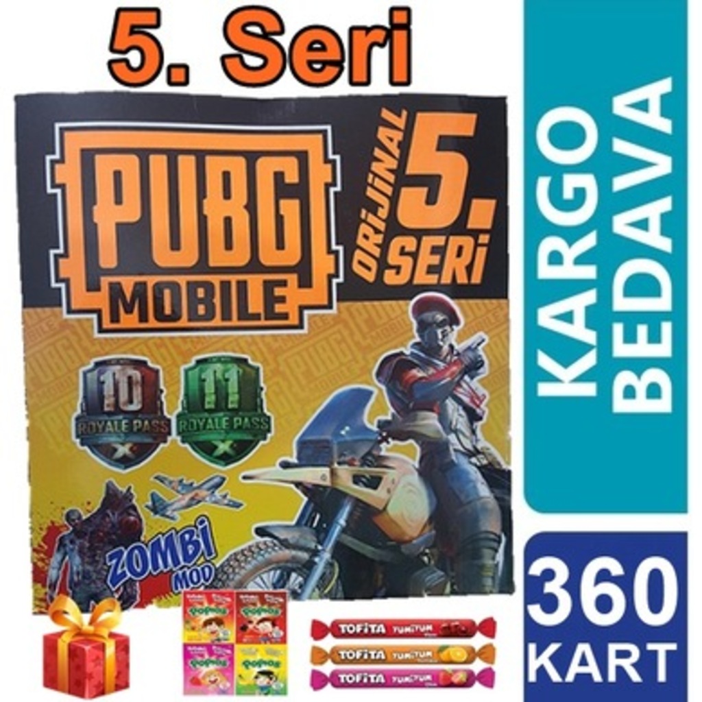 PUBG 5. SERİ OYUN KARTLARI 360 KART - KUTULU PUB G MOBİLE