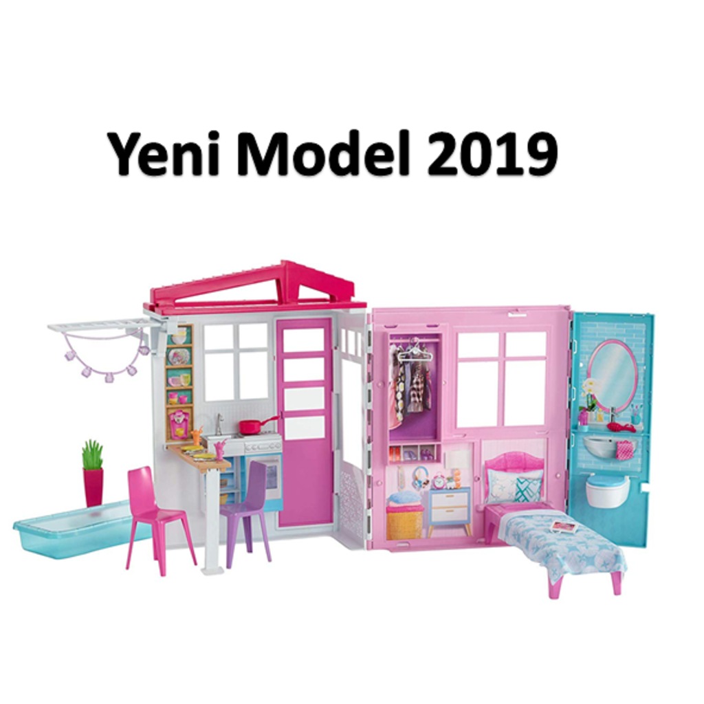 Barbie�nin Portatif Evi Taşınabilir Oyun Seti Oyuncak Fxg54