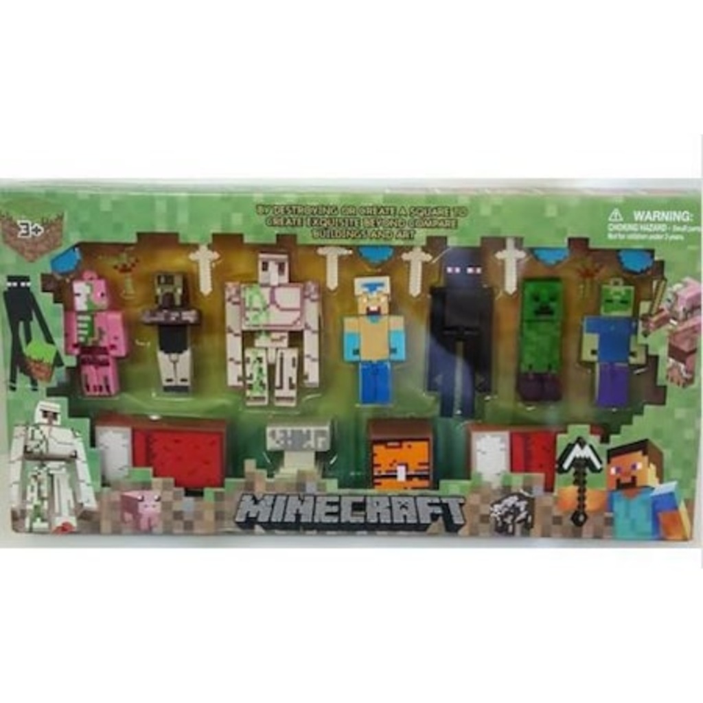 Minecraft Figür Oyuncakları Mega Boy XL 21 Parça Kutulu Set